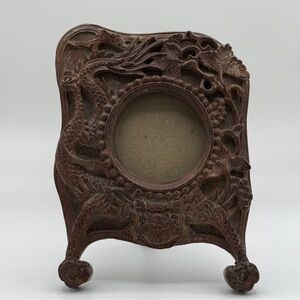 Antique Chinese hand carved wooden frame